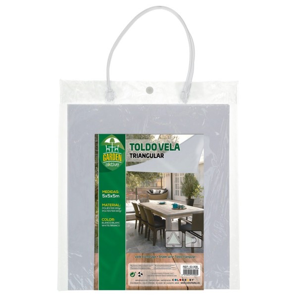 Toldo de vela triangular branco | Distria