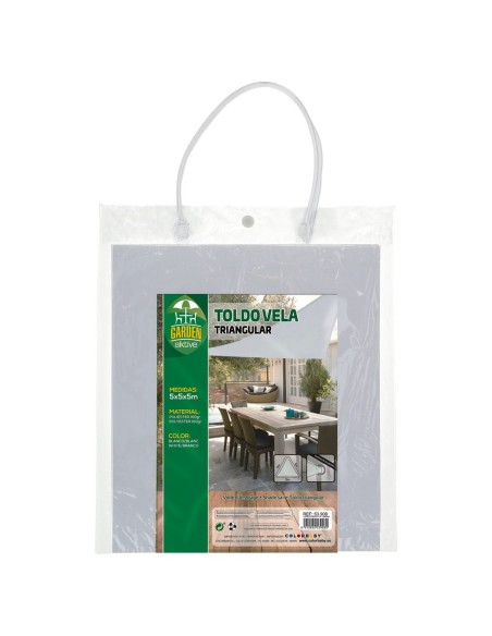 Toldo de vela triangular branco | Distria