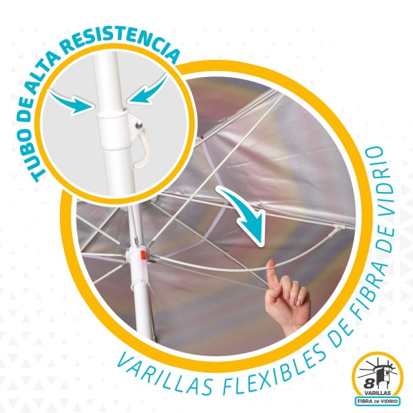 Guarda-sóis à prova de vento com proteção UV | Distria