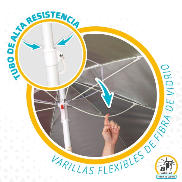 Guarda-sol com 200 cm -Guarda-sóis | Distria