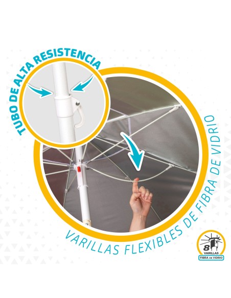 Guarda-sol com 200 cm -Guarda-sóis | Distria