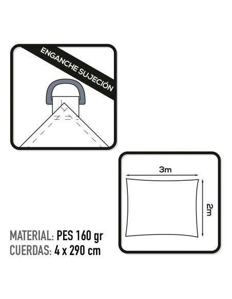 Toldo de vela retangular | Distria 