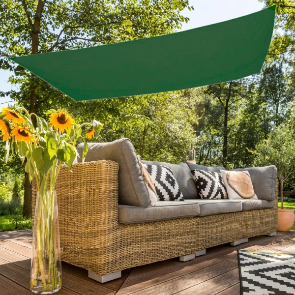 Cortina de vela retangular verde para exterior | Distria