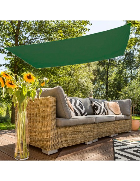 Cortina de vela retangular verde para exterior | Distria