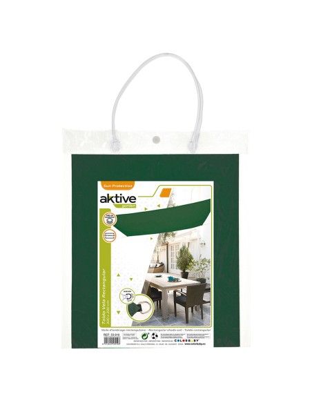 Cortina de vela retangular verde para exterior | Distria