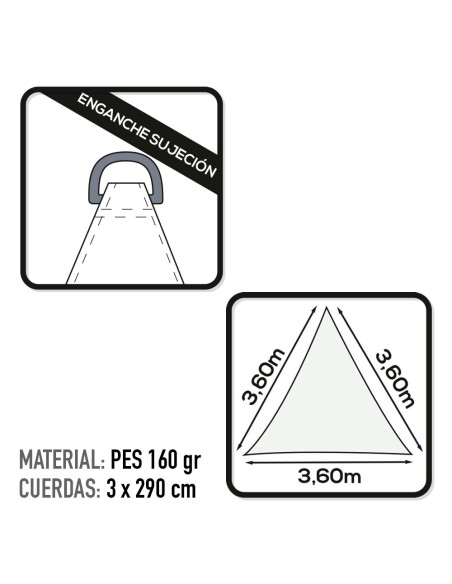 Toldo de vela triangular | Distria