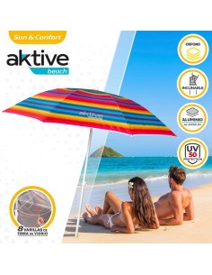 Guarda-sol de 180 cm Aktive Beach-Guarda-sóis | Distria 2