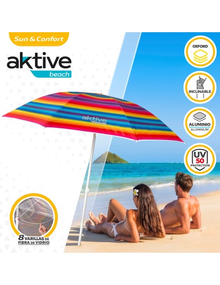 Guarda-sol de 180 cm Aktive Beach-Guarda-sóis | Distria