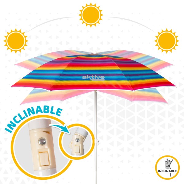 Guarda-sol de 180 cm Aktive Beach-Guarda-sóis | Distria