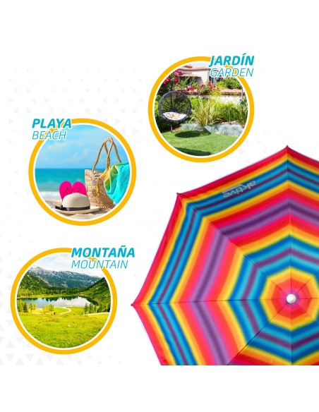 Guarda-sol de 180 cm Aktive Beach-Guarda-sóis | Distria