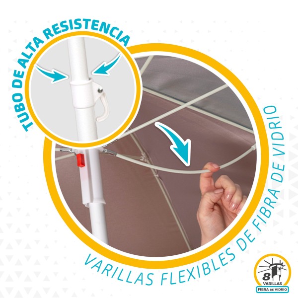Guarda-sol com proteção 180 cm UV50- Guarda-sóis  | Distria