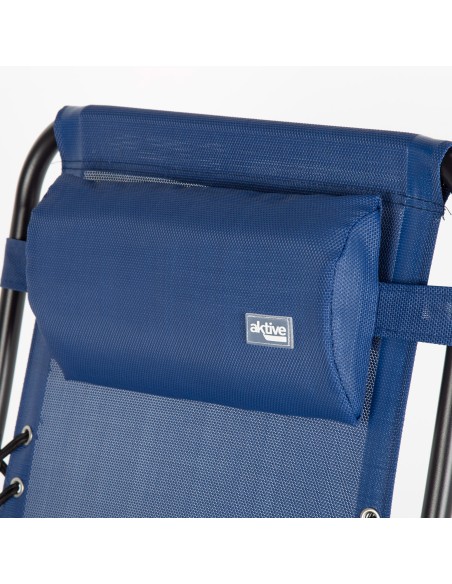 Cadeira dobrável para jardim azul Aktive | Distria