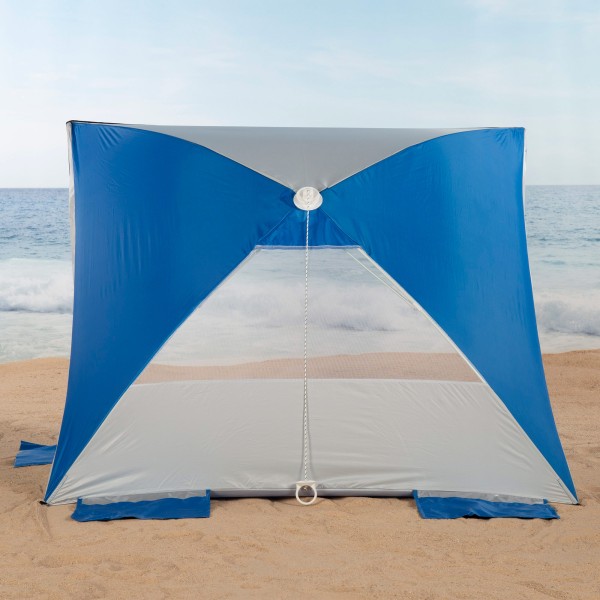 Tenda de praia UV50 azul e cinzento | Distria