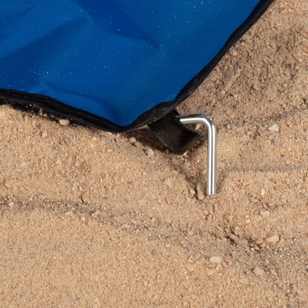 Tenda de praia UV50 azul e cinzento | Distria