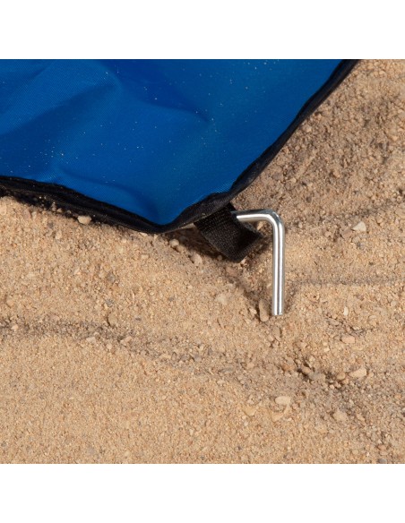 Tenda de praia UV50 azul e cinzento | Distria