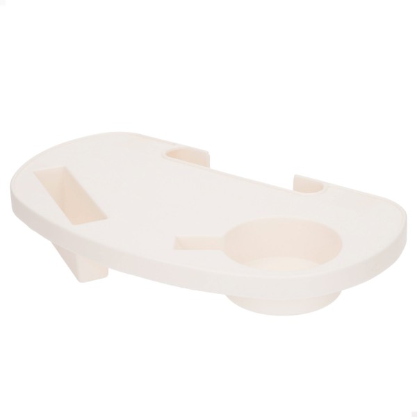 Bases para copos c/cadeira de praia branco Aktive | Distria