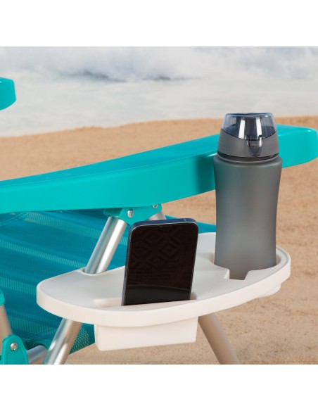 Bases para copos c/cadeira de praia branco Aktive | Distria