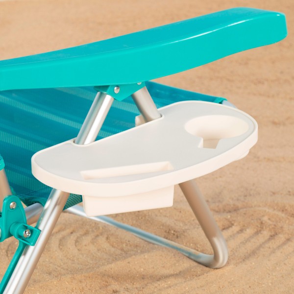 Bases para copos c/cadeira de praia branco Aktive | Distria