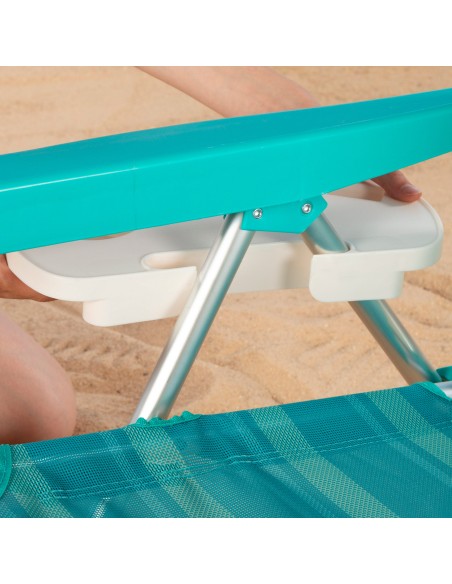 Bases para copos c/cadeira de praia branco Aktive | Distria