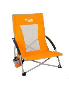Cadeira de praia dobrável laranja Aktive | Distria