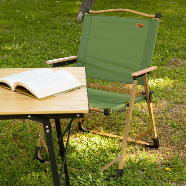Cadeira dobrável verde Glamping | Distria