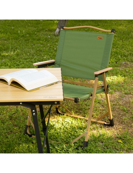 Cadeira dobrável verde Glamping | Distria