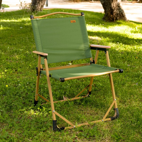 Cadeira dobrável verde Glamping | Distria