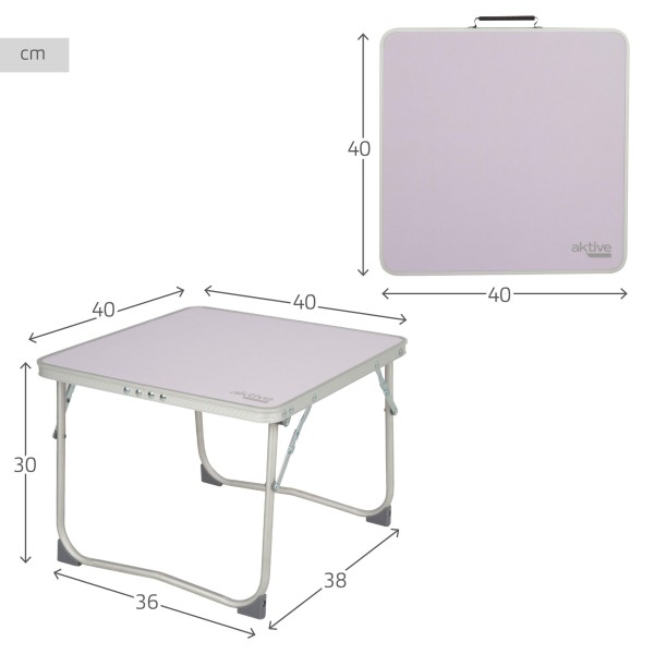 Mesa dobrável pequena malva | Distria