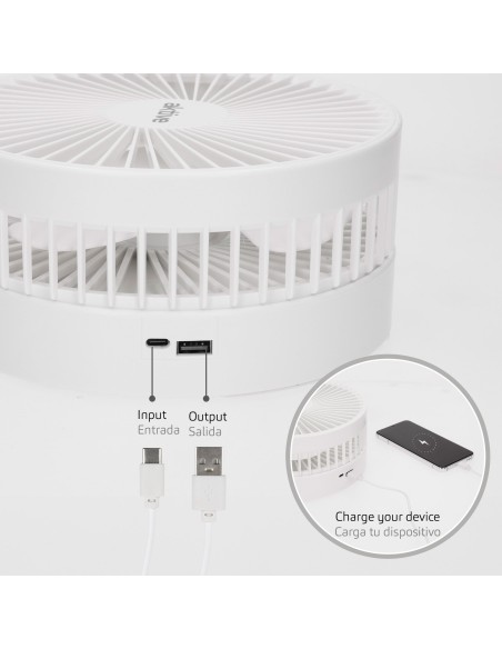 Ventoinha sem fios dobrável de 4 modos com USB | Distria