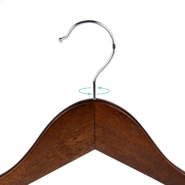 Pack 20 cabides de madeira castanhos Max Home | Distria