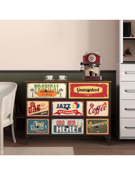 Cómoda vintage 8 gavetas Max Home | Distria