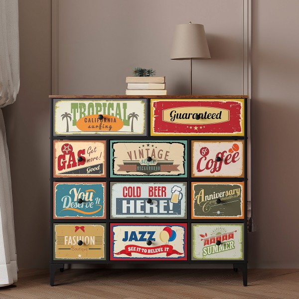 Cómoda vintage 11 gavetas Max Home | Distria