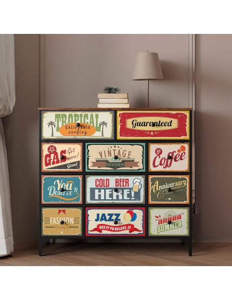 Cómoda vintage 11 gavetas Max Home | Distria