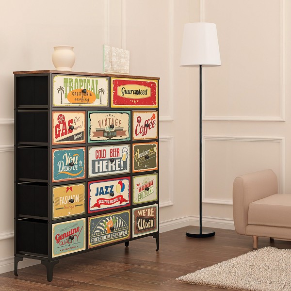 Cómoda vintage 14 gavetas Max Home | Distria