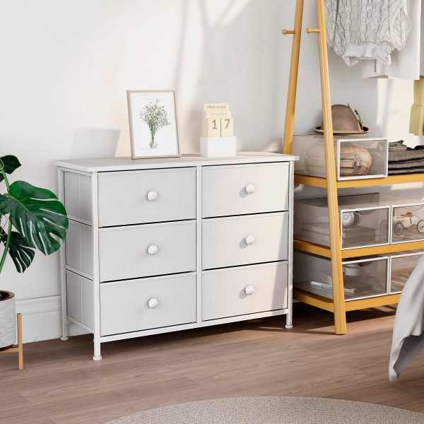 Cómoda branca 6 gavetas Max Home | Distria