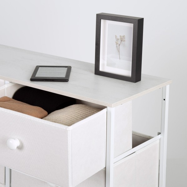 Cómoda branca 8 gavetas Max Home | Distria