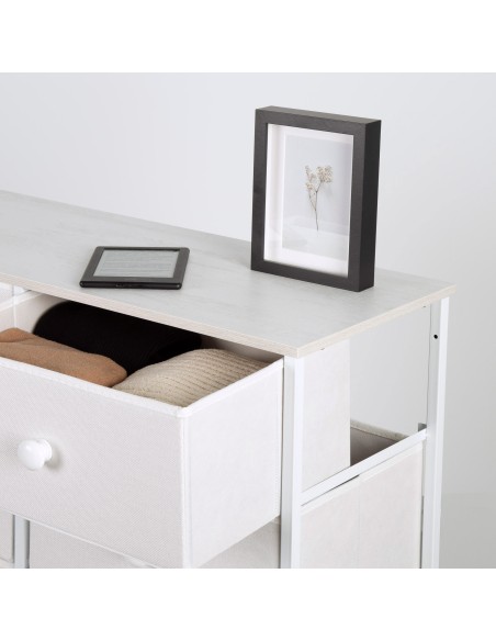 Cómoda branca 8 gavetas Max Home | Distria