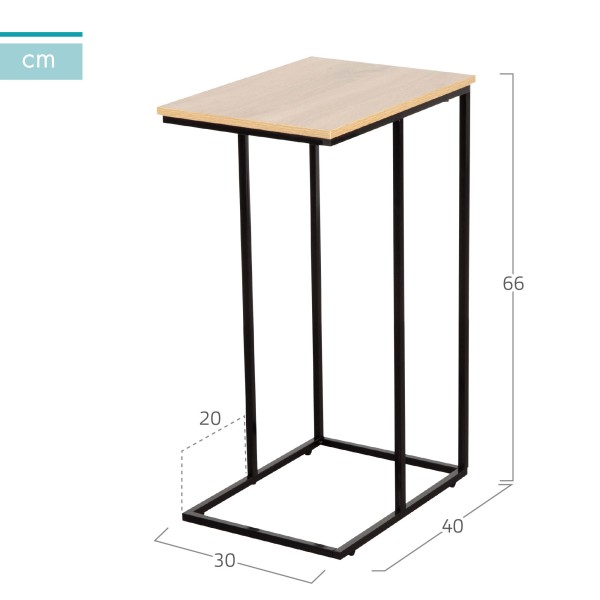 Mesa de apoio em forma de C de estilo industrial | Distria