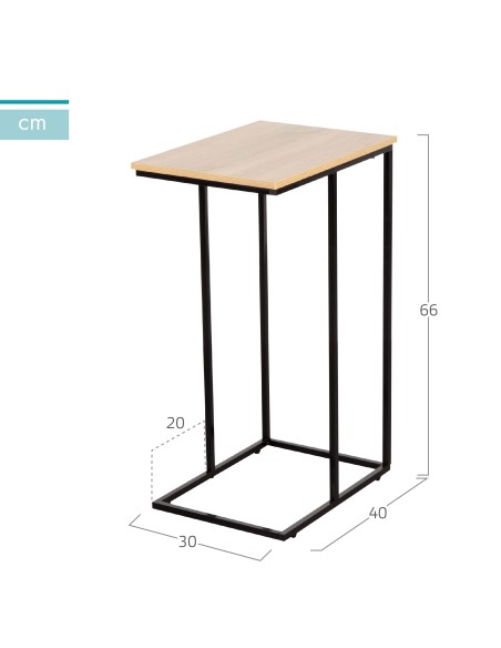 Mesa de apoio em forma de C de estilo industrial | Distria
