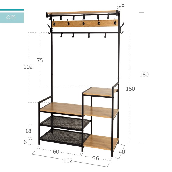 Sapateira Max Home 102x40x180 cm | Distria
