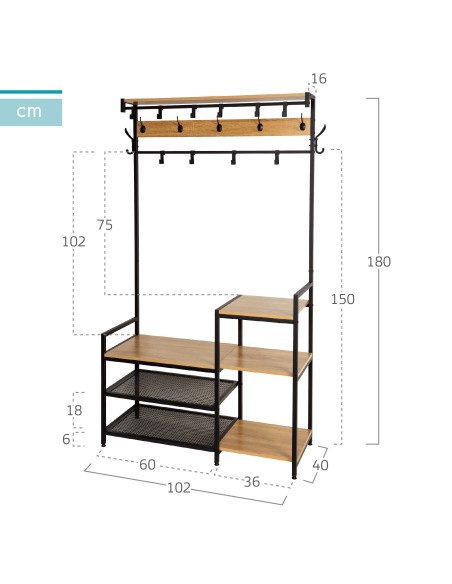 Sapateira Max Home 102x40x180 cm | Distria