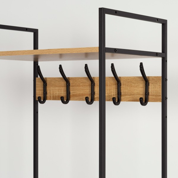 Sapateira de madeira 3 prateleiras 60x40x175 cm | Distria