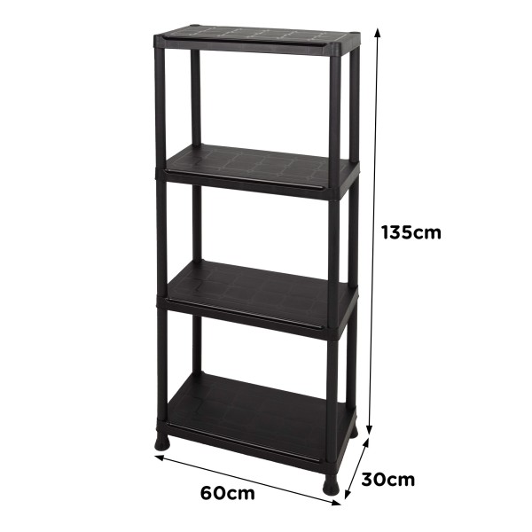Estante de plástico Curver 4 prateleiras 60x30x135 cm | Distria