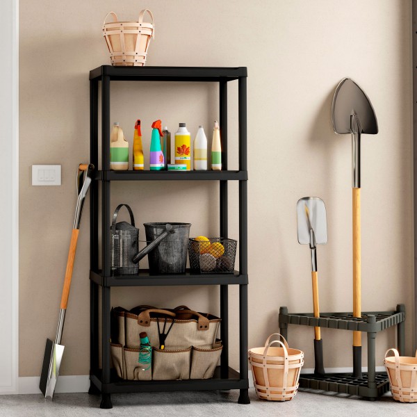 Estante de plástico Curver 4 prateleiras 60x30x135 cm | Distria