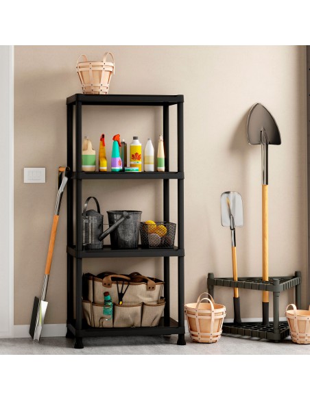 Estante de plástico Curver 4 prateleiras 60x30x135 cm | Distria