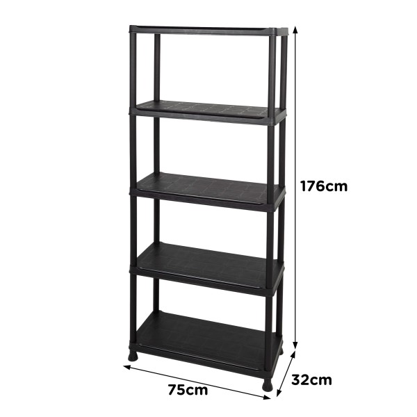 Curver Estante de plástico 5 prateleiras 75x32x176 cm | Distria