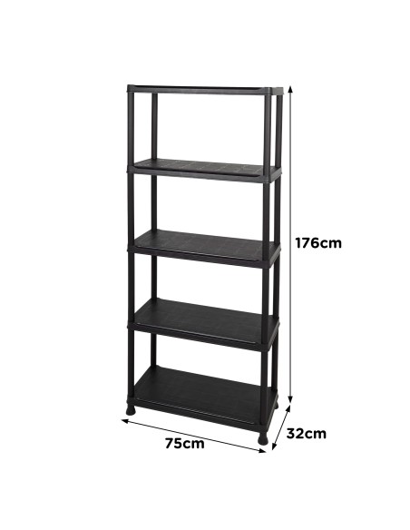 Curver Estante de plástico 5 prateleiras 75x32x176 cm | Distria