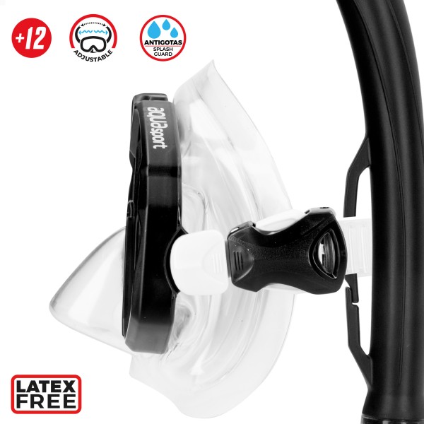 Conjunto de máscara de mergulho adulto com snorkel e nadadeiras, tamanhos 38-42 | Distria