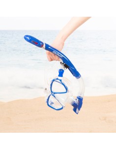 Conjunto de óculos de mergulho para adultos com snorkel e suporte para câmera | Distria 2