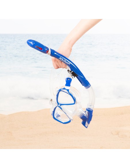 Conjunto de óculos de mergulho para adultos com snorkel e suporte para câmera | Distria